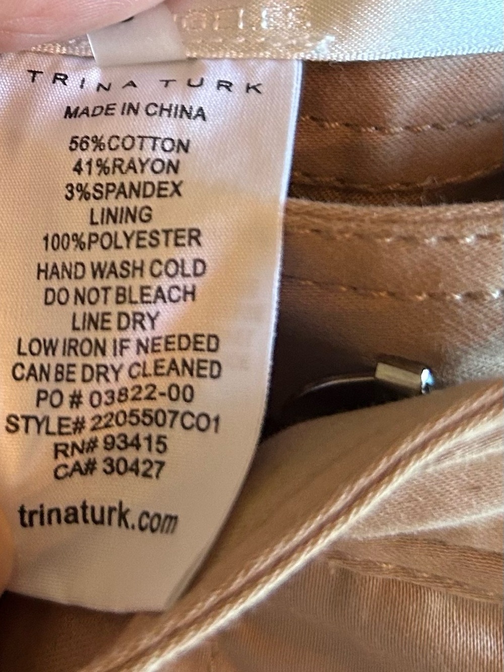 Trina Turk Luca Pleated Shorts Tan Size 6 Style 2205507CO1 MSRP 228.00 - Picture 4 of 10